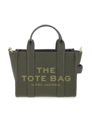 Ikoniczna torba tote z ciemnozielonej skóry Marc Jacobs