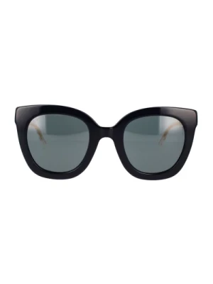 Ikoniczne okulary przeciwsłoneczne w stylu Cat-Eye z przezroczystymi ramionami Gucci