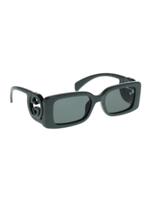 Ikoniczne okulary przeciwsłoneczne z jednolitymi soczewkami Gucci