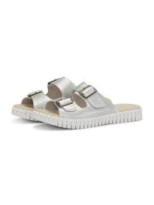 Ilse Jacobsen Klapki w kolorze srebrnym rozmiar: 42