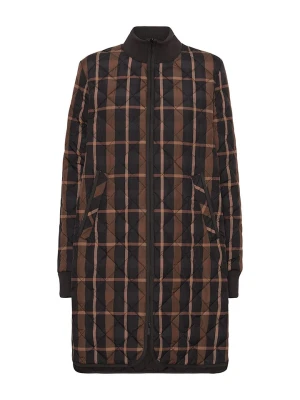Ilse Jacobsen Płaszcz pikowany w kolorze brązowo-czarnym ze wzorem rozmiar: 40