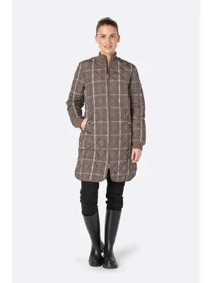 Ilse Jacobsen Płaszcz pikowany w kolorze szarobrązowym ze wzorem rozmiar: 40