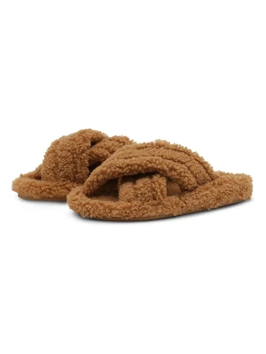 Ilse Jacobsen Skórzane kapcie w kolorze jasnobrązowym rozmiar: 38