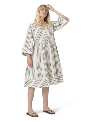 Ilse Jacobsen Sukienka "Amelia" w kolorze biało-jasnobrązowo-szarym rozmiar: 40