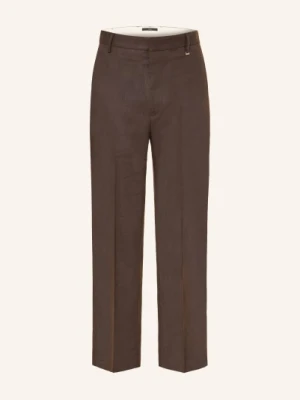 I'm Brian Spodnie Do Garnituru O Kroju Regular Fit Z Lnu braun