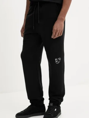 Inbetweeners spodnie dresowe bawełniane kolor czarny proste medium waist S5TWUAFP026
