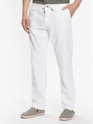 INDICODE Spodnie materiałowe Clio 60-301 Biały Regular Fit