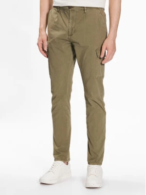 INDICODE Spodnie materiałowe Umut 60-320 Zielony Regular Fit