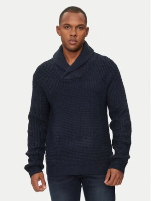 INDICODE Sweter Brockly 35-821 Granatowy Regular Fit