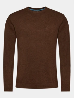 INDICODE Sweter Wildman 35-697 Brązowy Regular Fit