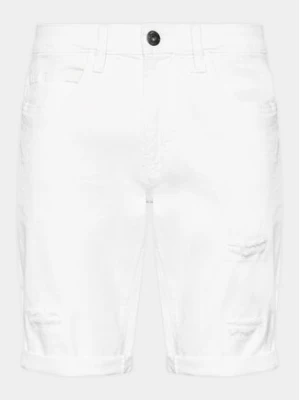 INDICODE Szorty jeansowe Kaden Holes 70-104 Biały Regular Fit