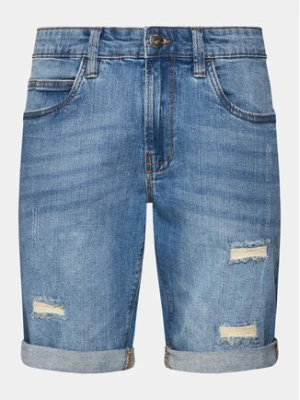 INDICODE Szorty jeansowe Kaden Holes 70-104 Niebieski Regular Fit