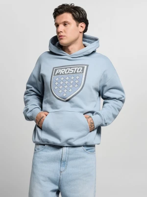 Infinite bluza z kapturem regular męska niebieska Klasyk