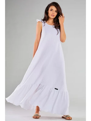 INFINITE YOU Sukienka w kolorze białym rozmiar: L/XL