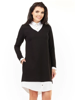 INFINITE YOU Sukienka w kolorze czarno-białym rozmiar: XL