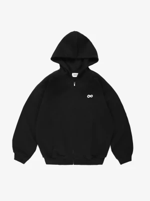 Infinity D bluza męska regular z kapturem czarna Klasyk