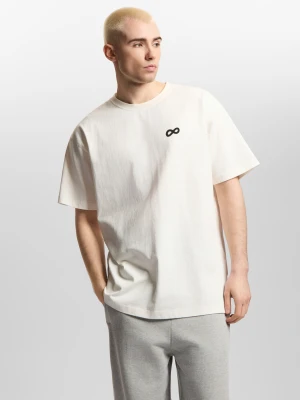 Infinity D t-shirt oversize męski biały Klasyk