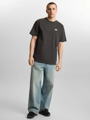 Infinity D t-shirt oversize męski czarny Klasyk