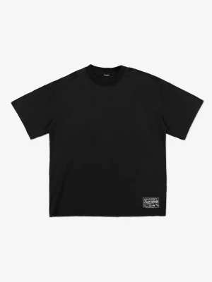 Infinity Label t-shirt bawełniany czarny Prosto