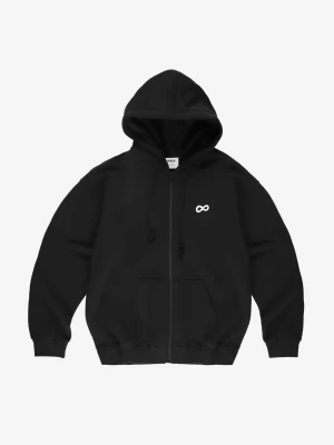 Infinity rozpinana bluza z kapturem męska czarna Klasyk