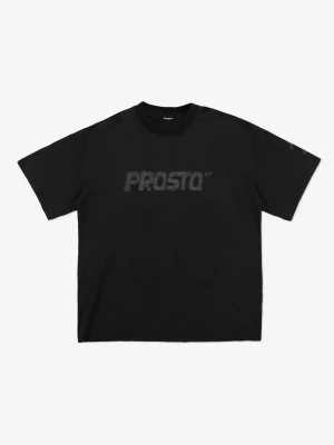 Infinity t-shirt bawełniany czarny Prosto