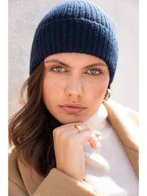 INKA BRAND Kaszmirowa czapka w kolorze granatowym rozmiar: onesize