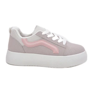 Inna Sneakersy Damskie Na Platformie Szare