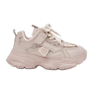 Inna Sneakersy Dziecięce Na Platformie Beżowe beżowy