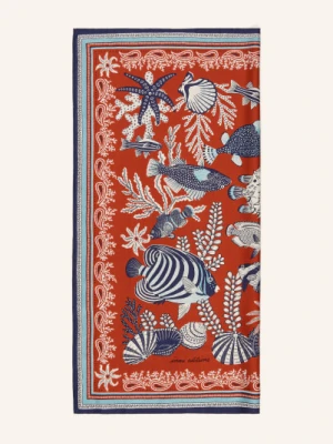 Inoui Editions Jedwabna Chusta Bandana rot