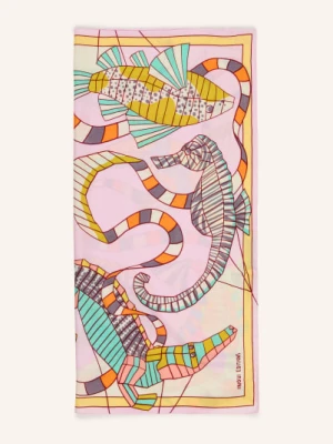 Inoui Editions Szalik Cerfs Volants Z Jedwabiu rosa