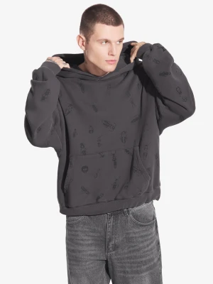 Insects bluza z kapturem grafitowa Prosto