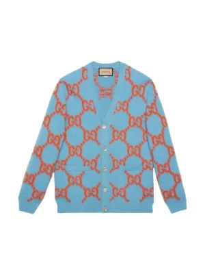 Intarsia Sweter z Wełny Gucci