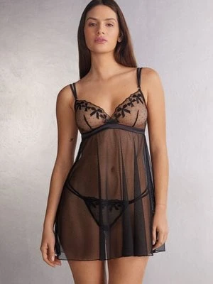 Intimissimi Babydoll z Tiulu Frou Frou Romance Kobieta Czarny Rozmiar