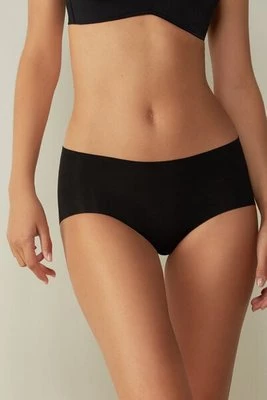 Intimissimi Bezszwowe Figi Culotte z Bawełny Kobieta Czarny Rozmiar