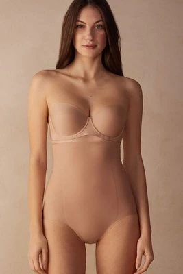 Intimissimi Bezszwowe modelujące figi culotte z wysokim stanem z mikrofibry Kobieta Naturalny Rozmiar