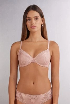 Intimissimi Biustonosz Balkonetka Francesca Satin Meets Lace Kobieta Jasnoróżowy Rozmiar