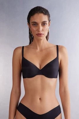 Intimissimi Biustonosz Balkonetka Francesca z Mikrofibry Ultralight Kobieta Czarny Rozmiar