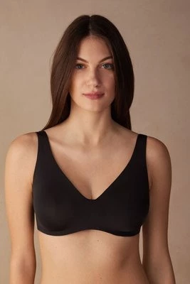 Intimissimi Biustonosz balkonetka Greta z mikrofibry Ultralight Kobieta Czarny Rozmiar