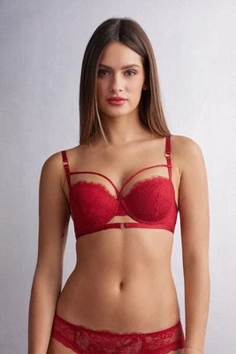 Intimissimi Biustonosz Balkonetka Sofia Intricate Surface Kobieta Czerwony Rozmiar