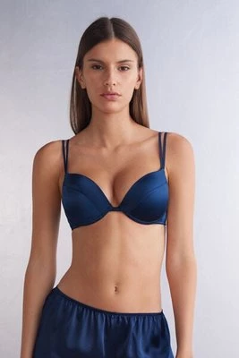 Intimissimi Biustonosz Jedwabny Super Push-Up Simona Kobieta Niebieski Rozmiar