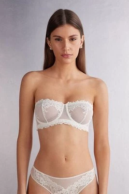 Intimissimi Biustonosz opaska Pretty Flowers Kobieta Kremowy Rozmiar