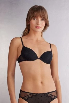 Intimissimi Biustonosz Push-Up Bellissima Winter of Love Kobieta Czarny Rozmiar