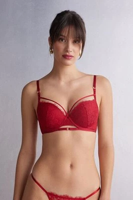 Intimissimi Biustonosz Push-Up Elettra Intricate Surface Kobieta Czerwony Rozmiar