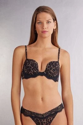 Intimissimi Biustonosz Push-Up Monica Luxurious Leopard Kobieta Z Nadrukiem Rozmiar