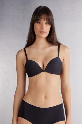 Intimissimi Biustonosz push-up Silvia z mikrofibry Ultralight Kobieta Czarny Rozmiar