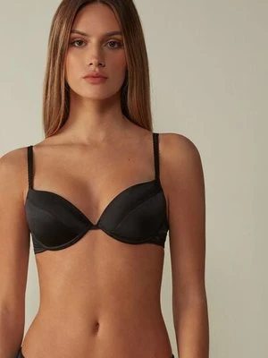 Intimissimi Biustonosz Push-Up z Jedwabiu Bellissima Kobieta Czarny Rozmiar