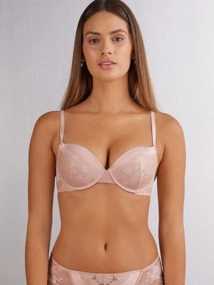 Intimissimi Biustonosz Super Push-Up Elettra Satin Meets Lace Kobieta Jasnoróżowy Rozmiar