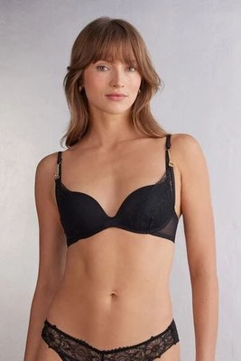 Intimissimi Biustonosz Super Push-Up Gioia A Timeless Night Kobieta Czarny Rozmiar