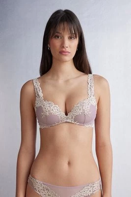 Intimissimi Biustonosz Super Push-Up Gioia Pretty Flowers Kobieta Fioletowy Rozmiar