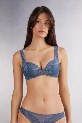 Intimissimi Biustonosz Super Push-Up Gioia Pretty Flowers Kobieta Niebieski Rozmiar